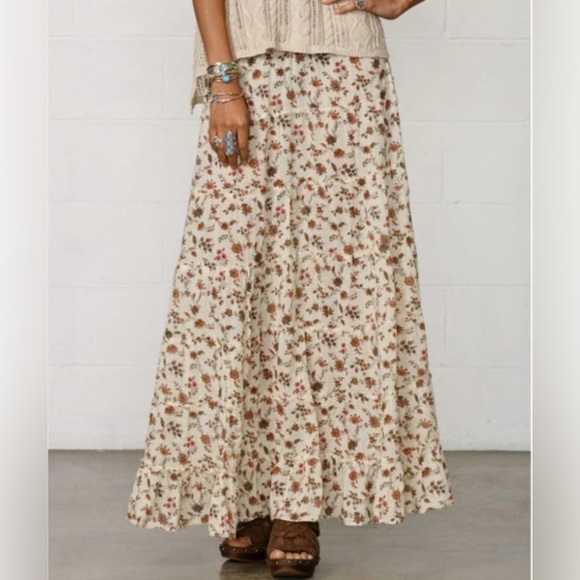 Ralph Lauren Denim & Supply Ralph Lauren Tiered MaxiBoho Peasant Skirt Sz M